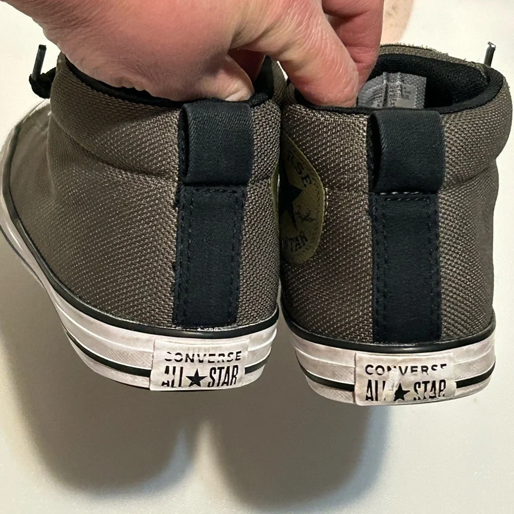Converse Olive and White Low-Tops